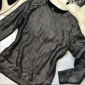 Maje metallic shimmer sweater